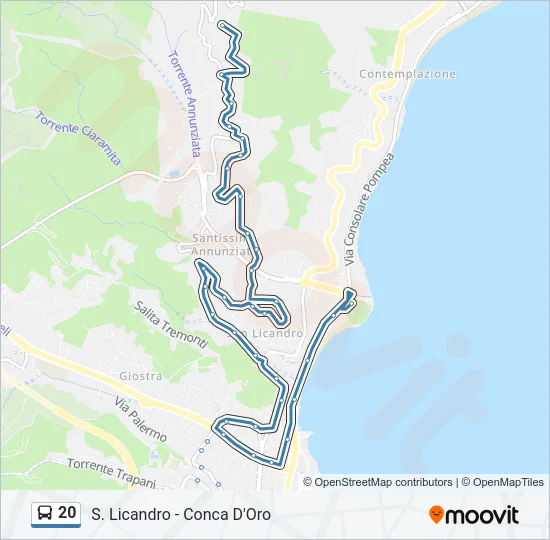 20 Bus Line Map