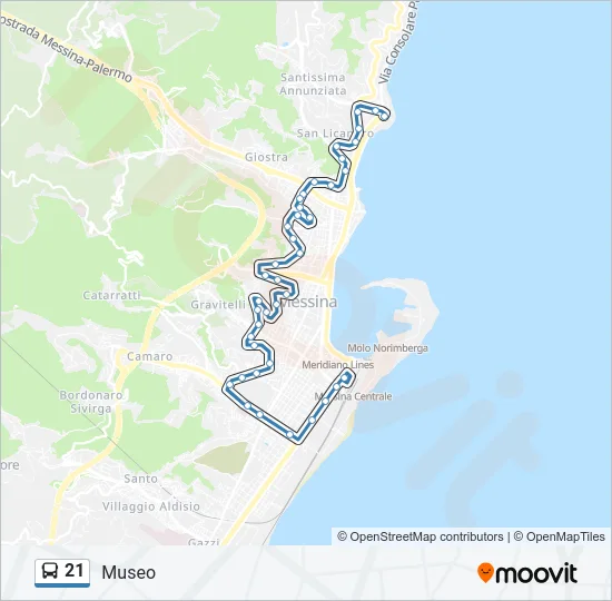 21 Bus Line Map
