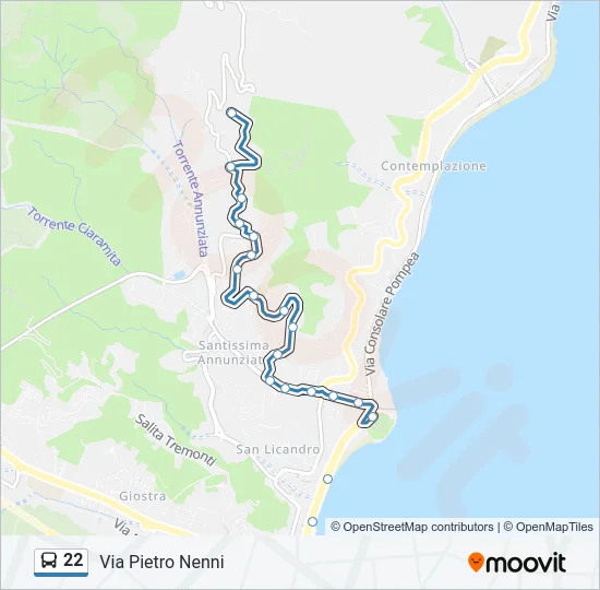 22 Bus Line Map