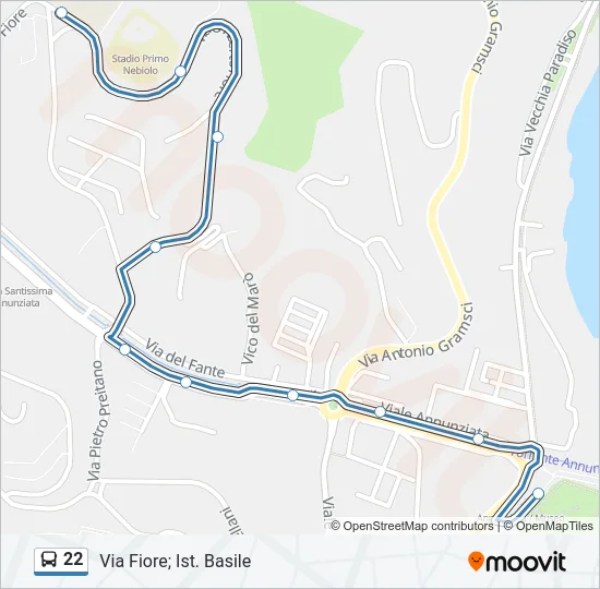 22 Bus Line Map