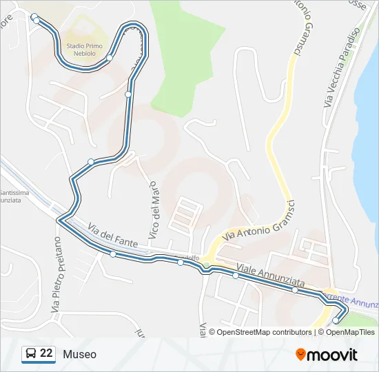 22 Bus Line Map