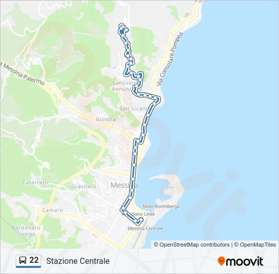 22 Bus Line Map