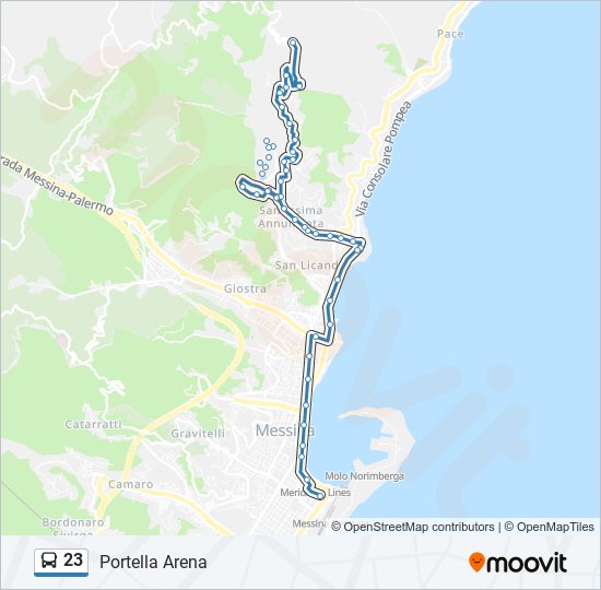 23 bus Line Map