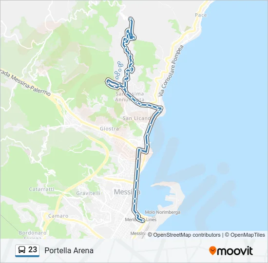 23 Bus Line Map