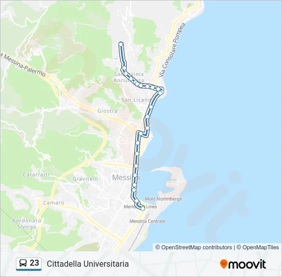 23 Bus Line Map