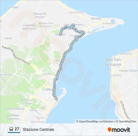27 Bus Line Map