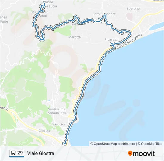 29 Bus Line Map