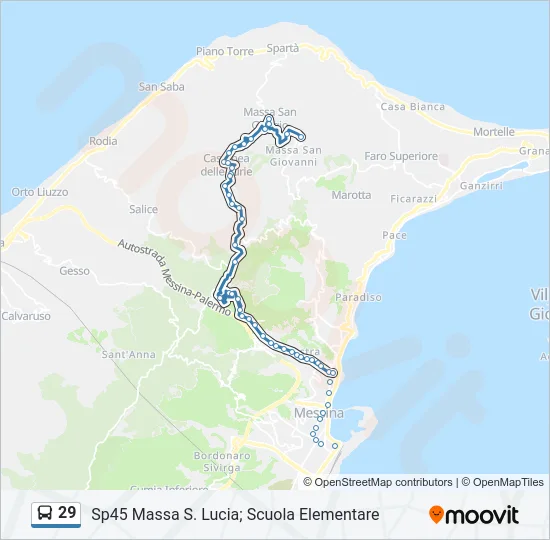 29 Bus Line Map
