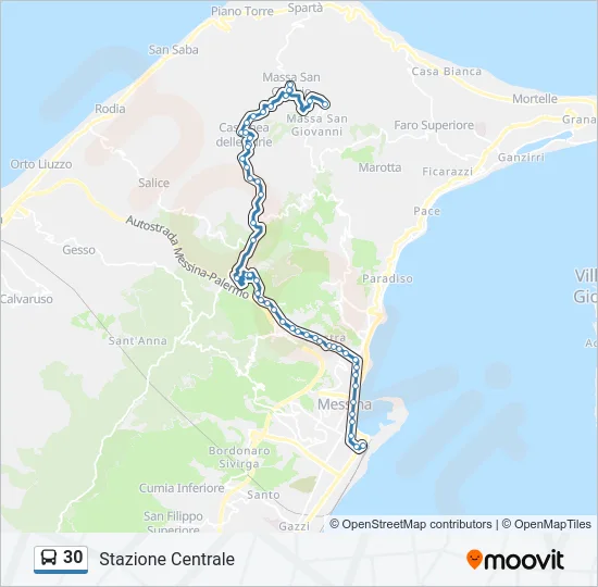 30 Bus Line Map