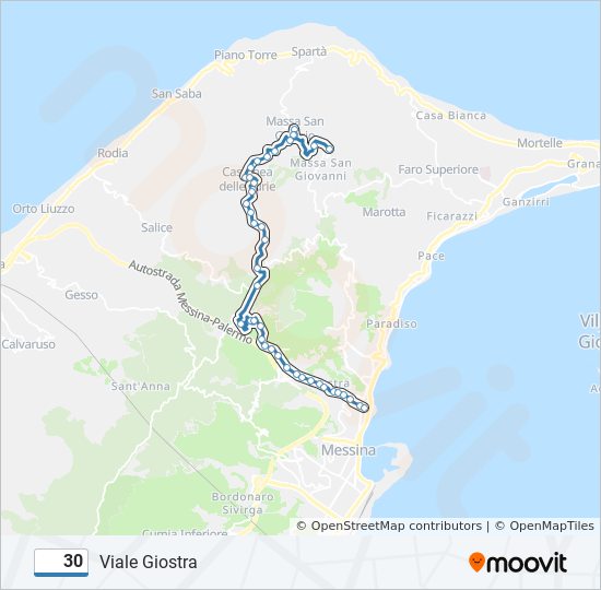 Linea 30 orari, fermate e mappe Viale Giostra (Aggiornato)