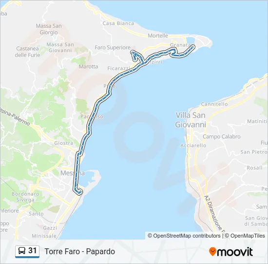 31 Bus Line Map