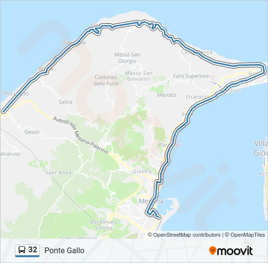 32 Bus Line Map