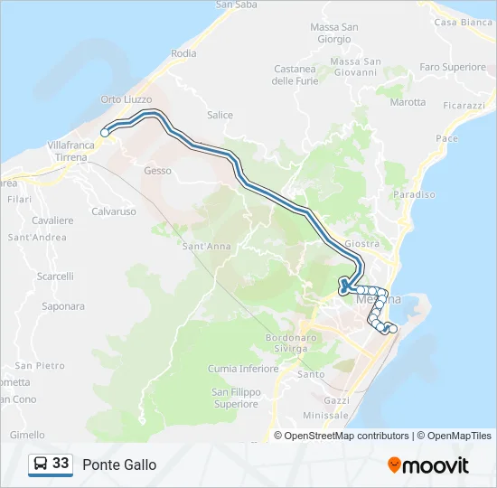 33 Bus Line Map