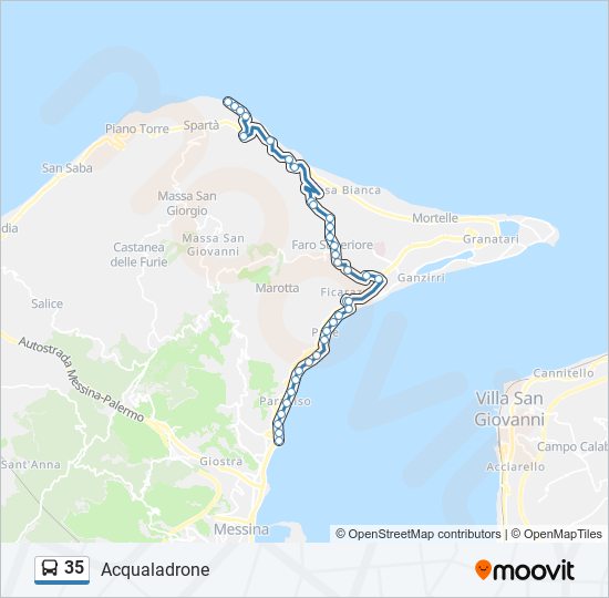 35 bus Line Map