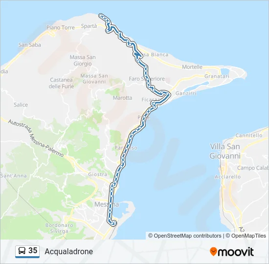 35 Bus Line Map