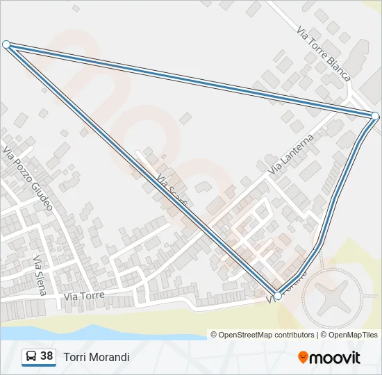 38 Bus Line Map