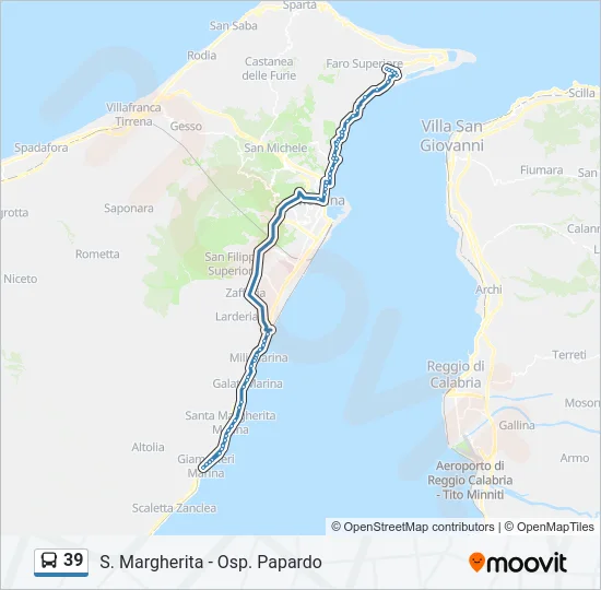 39 Bus Line Map