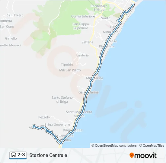 2-3 Bus Line Map