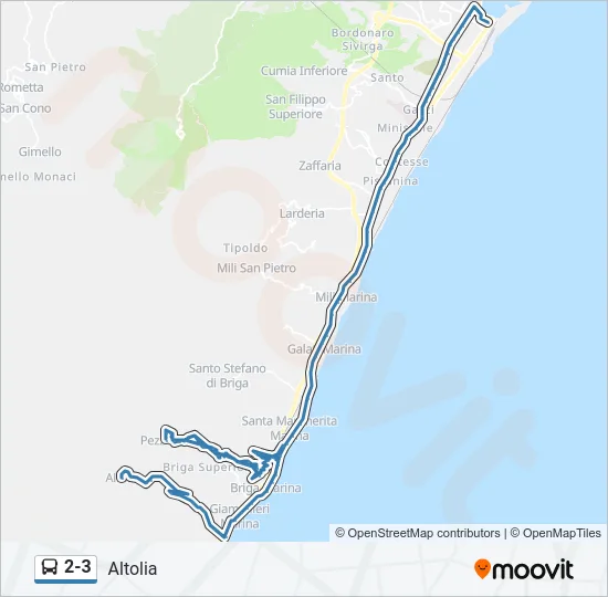 2-3 Bus Line Map
