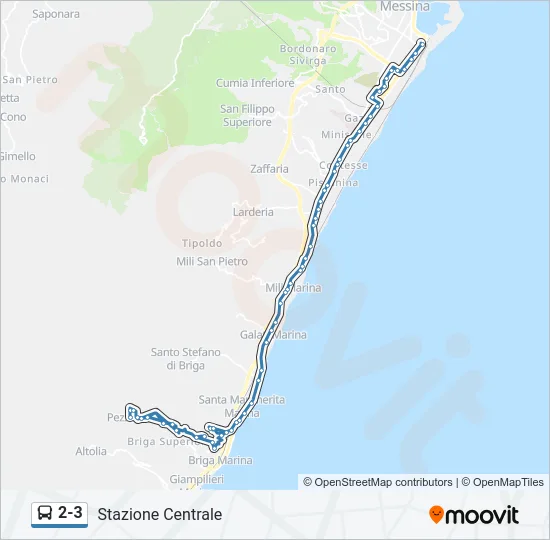 2-3 Bus Line Map