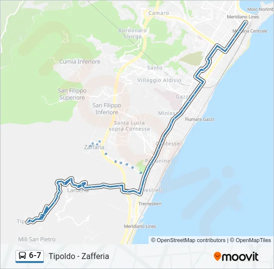 6-7 Bus Line Map