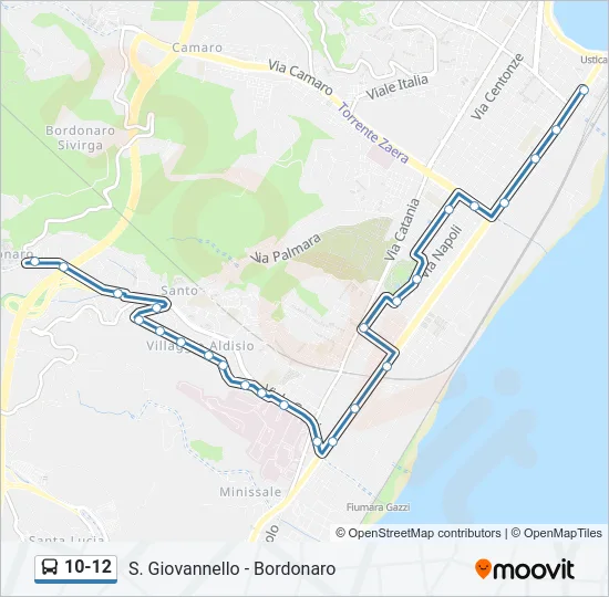 10-12 Bus Line Map