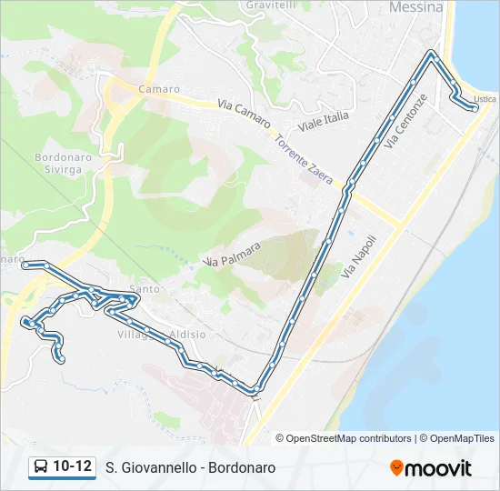 10-12 Bus Line Map