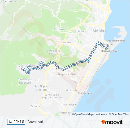 11-13 Bus Line Map