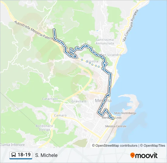 18-19 Bus Line Map