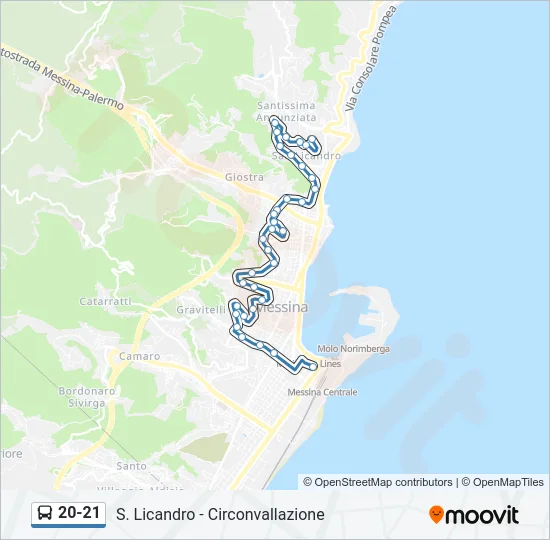 20-21 Bus Line Map