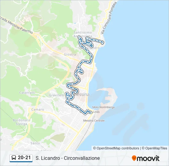 20-21 Bus Line Map