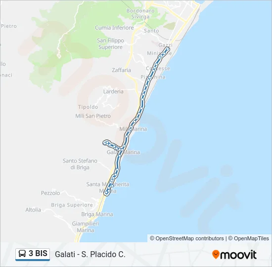 3 BIS Bus Line Map