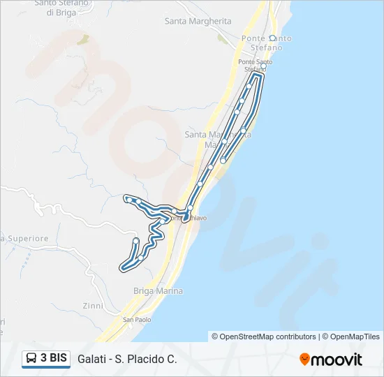 3 BIS Bus Line Map