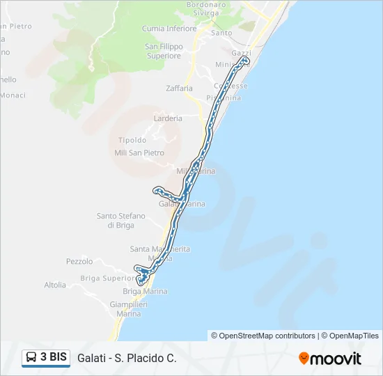 3 BIS Bus Line Map