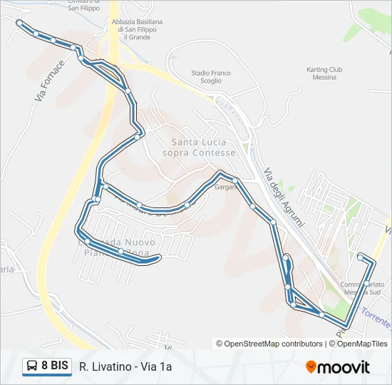 8 BIS Bus Line Map