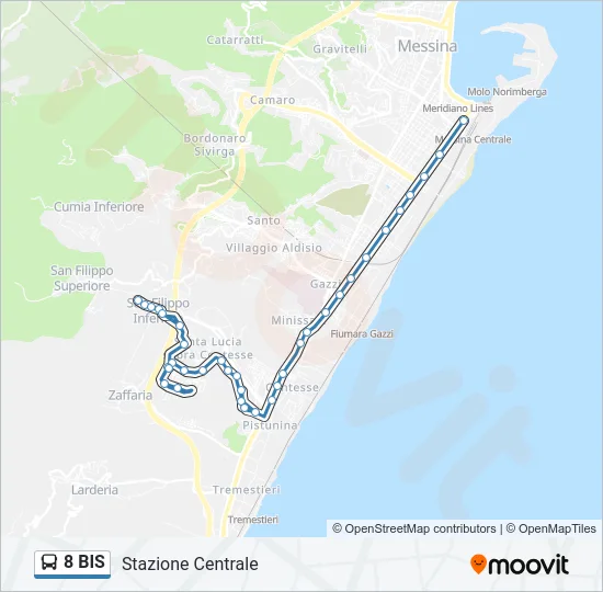 8 BIS Bus Line Map