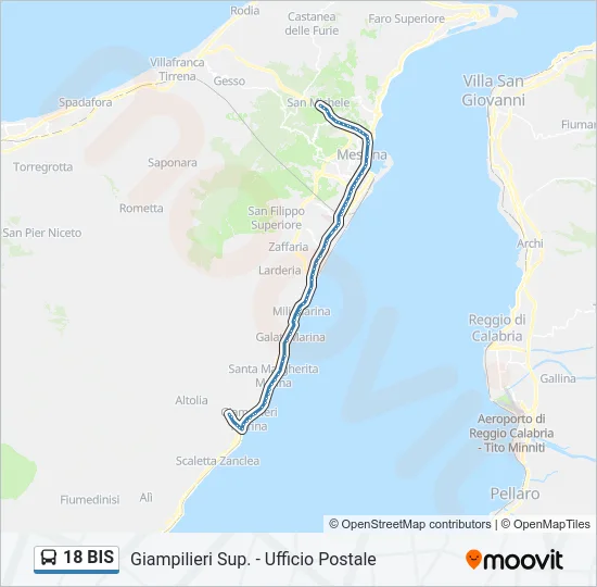18 BIS Bus Line Map