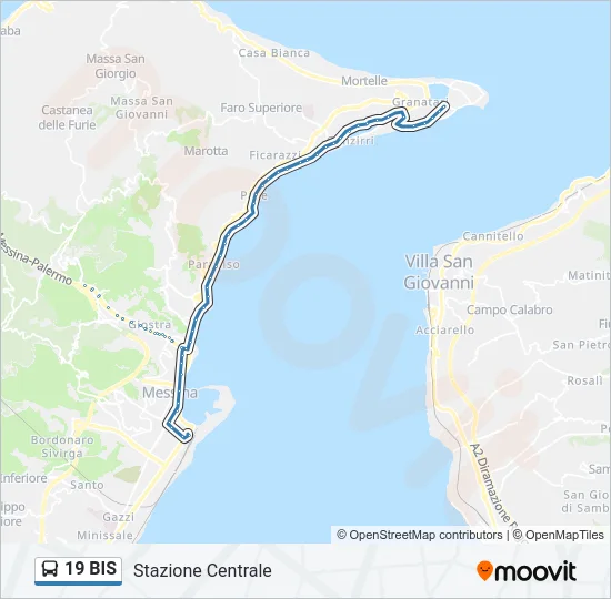 19 BIS Bus Line Map