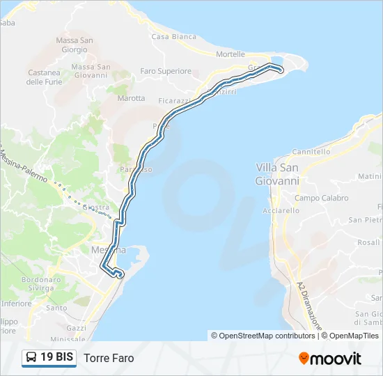 19 BIS Bus Line Map