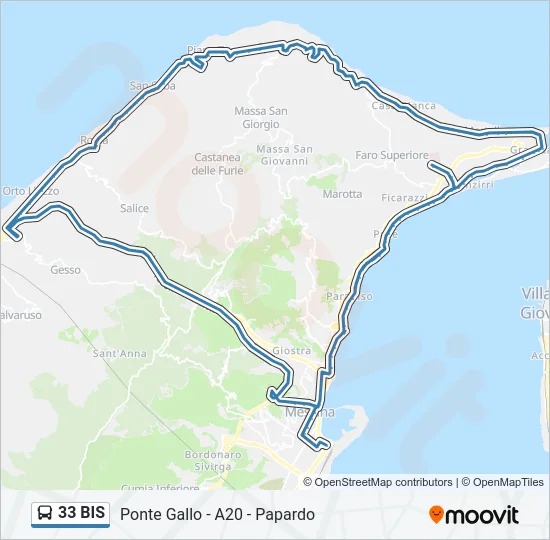 33 BIS Bus Line Map
