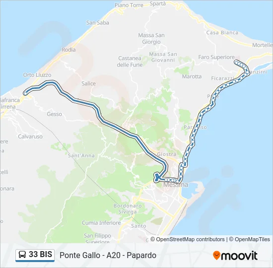 33 BIS Bus Line Map