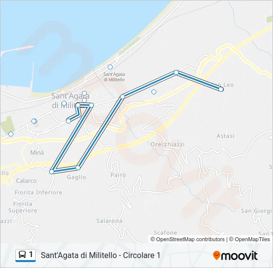 1 Bus Line Map