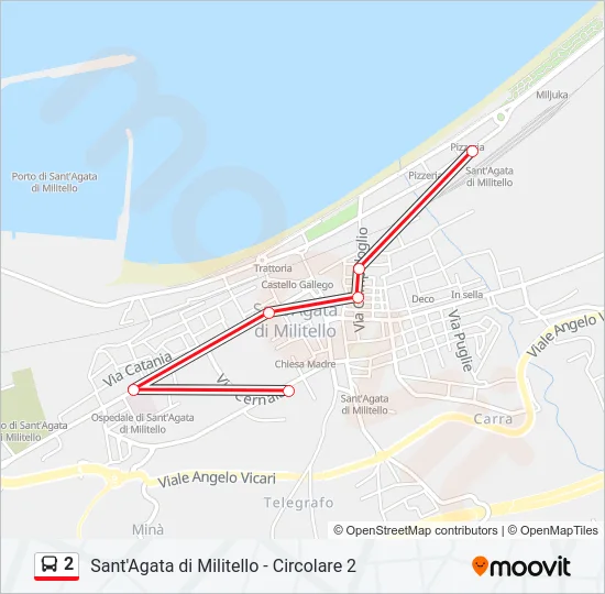 2 Bus Line Map