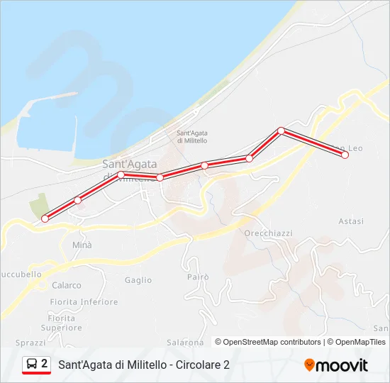 2 Bus Line Map