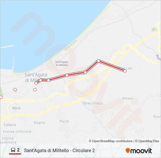 2 Bus Line Map