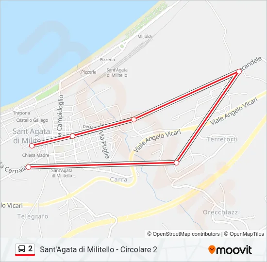 2 Bus Line Map