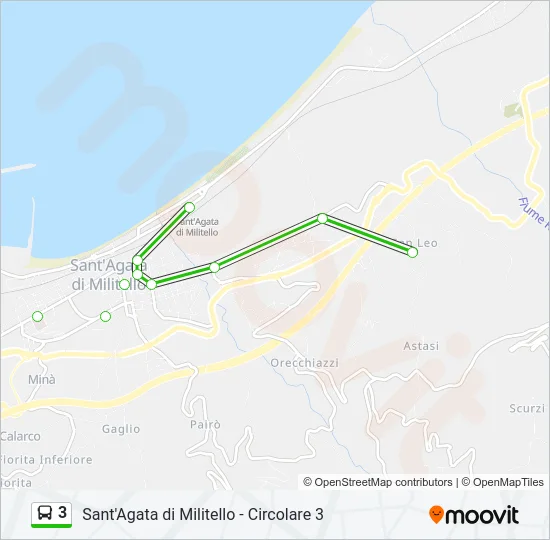 3 Bus Line Map