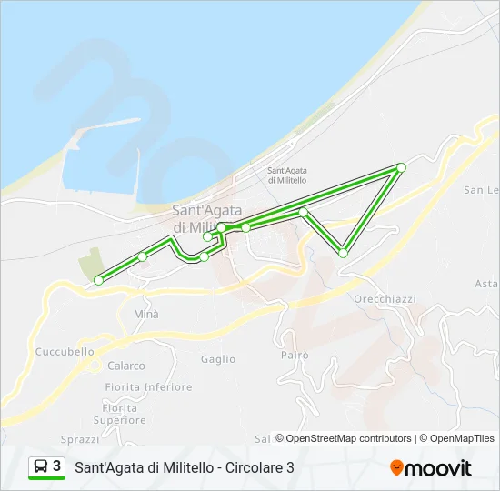 3 Bus Line Map