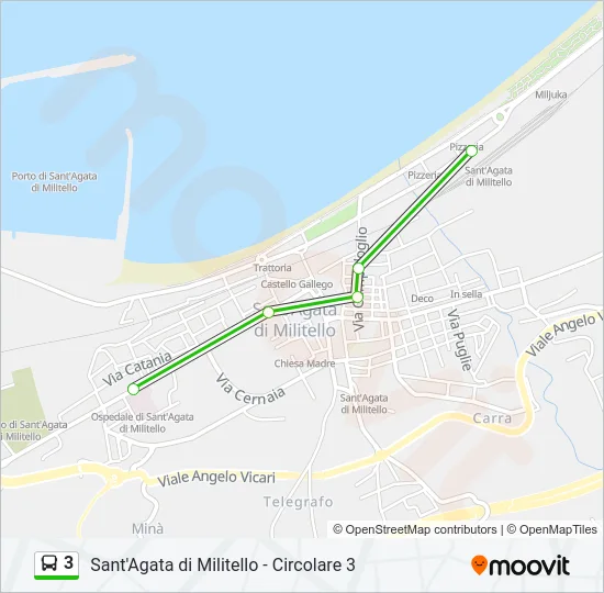 3 Bus Line Map
