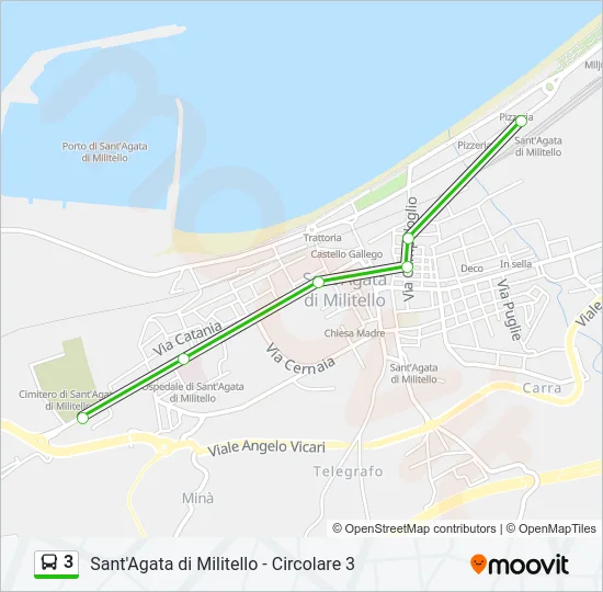 3 Bus Line Map